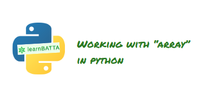 Working with arrays in python