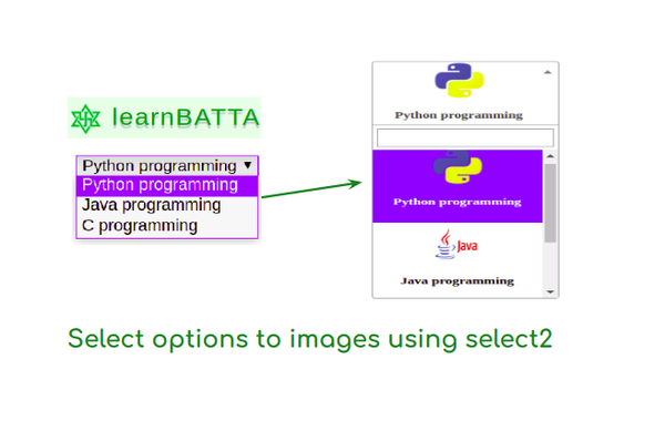 how to add image in select options html learnBATTA