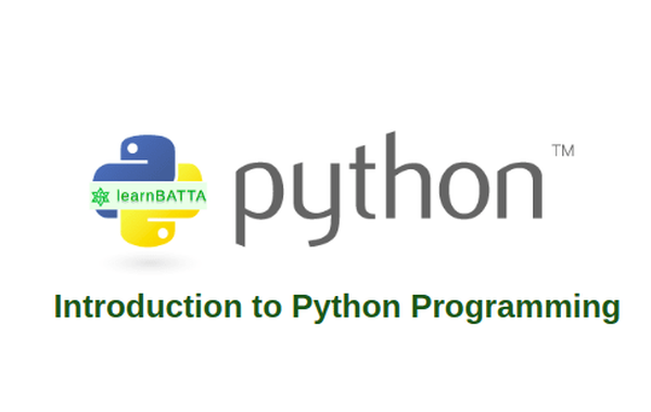 Python Introduction To Programming